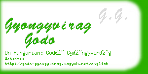 gyongyvirag godo business card